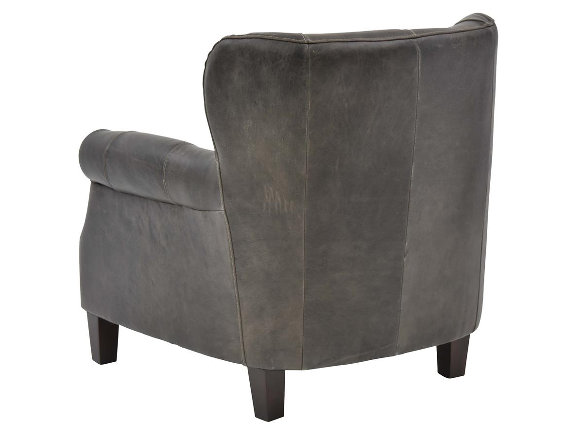 Waco Top-Grain Leather Chair, Gray